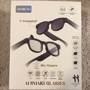 Black AI Smart Glasses